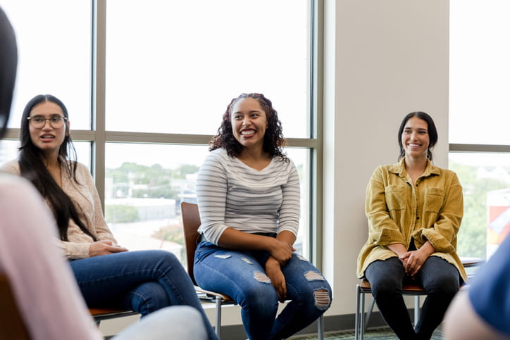 Women's support group meeting