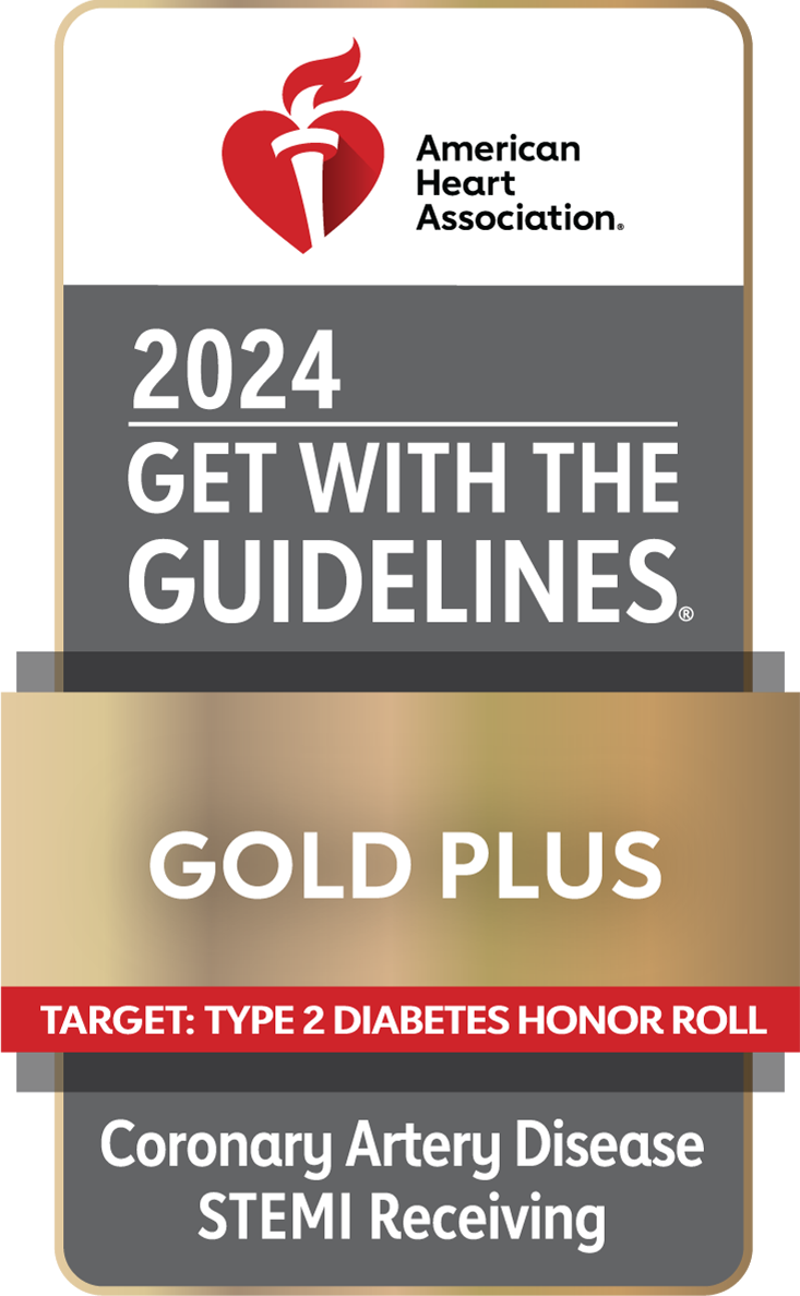 Get With The Guidelines®-Coronary Artery Disease STEMI Receiving Gold Plus with Target: Type 2 Diabetes Honor Roll