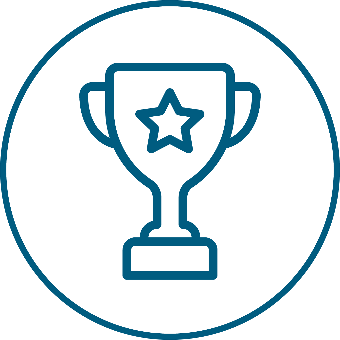 Blue trophy icon